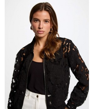 CAZADORA BOMBER CALADA DE...