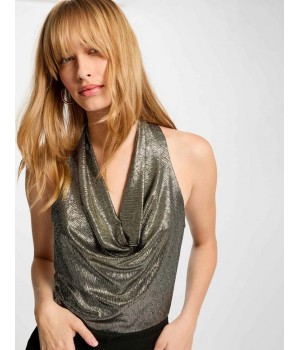 TOP CUELLO DRAPEADO DE...