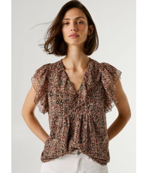 BLUSA VOLANTES DE MUJER...