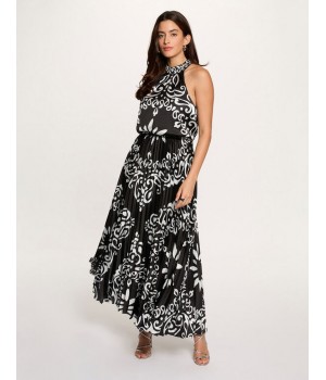 VESTIDO LARGO CUELLO HALTER...