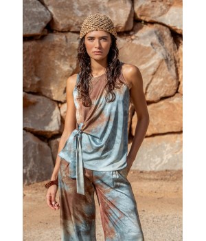 PANTALO SATIANT TIE-DYE...