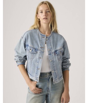 CAZADORA TRUCKER SIN CUELLO...