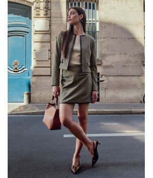 FALDA CORTA DE TWEED DE...