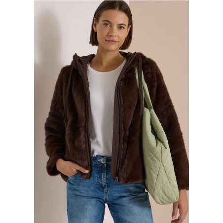 CHAQUETA CORTA PELO SINTETICO DE MUJER CECIL 