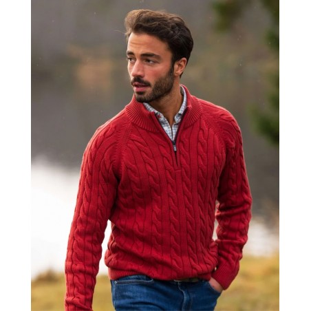 JERSEY ZIPER TRENZADO DE HOMBRE NEW ZEALAND 