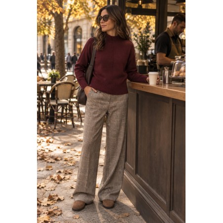 PANTALON CUADROS GALES DE MUJER E&ABCN 