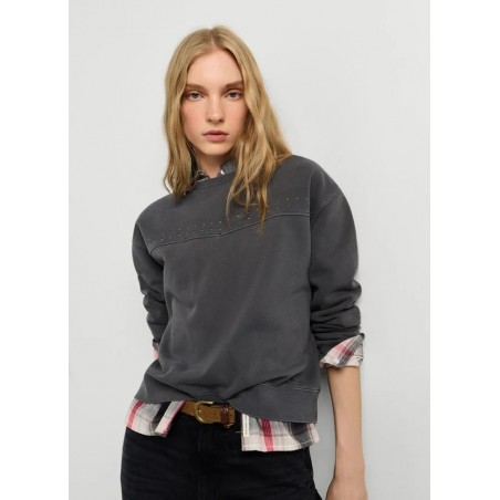 SUDADERA CUELLO REDONDO CON TACHUELAS DE MUJER PEPE JEANS 