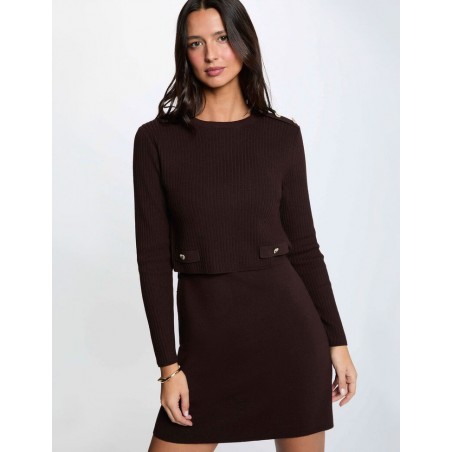 VESTIDO CORTO PUNTO 2 EN 1 DE MUJER MORGAN 