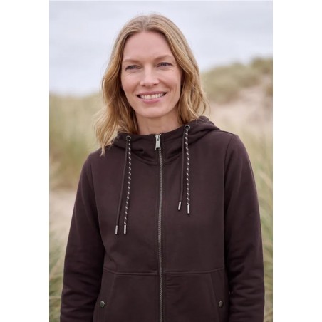 SUDADERA ABIERTA CON CAPUCHA DE MUJER CECIL 
