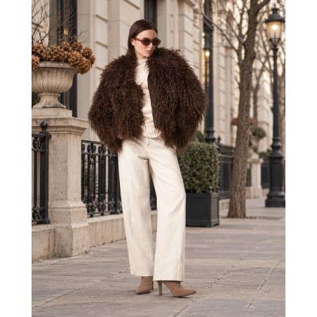 CHAQUETA CORTA PELO LARGO SINTETICO DE MUJER YES ZEE 