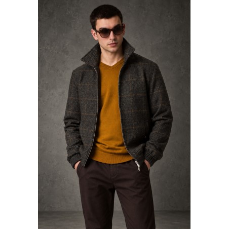 CAZADORA BOMBER CUADRO GALES DE HOMBRE YES ZEE 