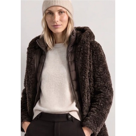 ABRIGO PELUCHE CON CAPUCHA DE MUJER STREET ONE 
