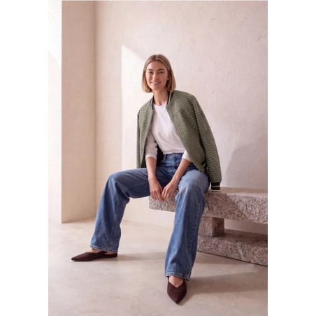 CAZADORA BOMBER CUADROS DE MUJER STREET ONE 