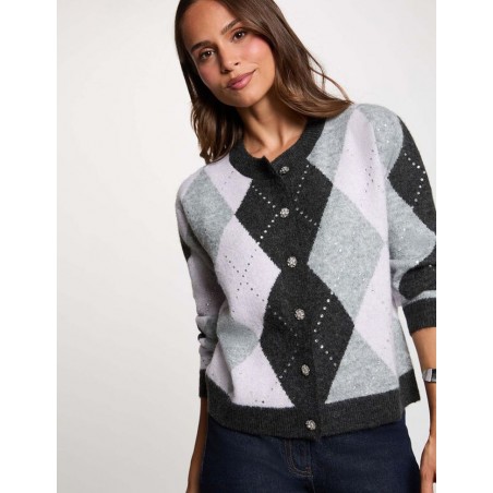 CARDIGAN JACQUARD DE MUJER MORGAN 