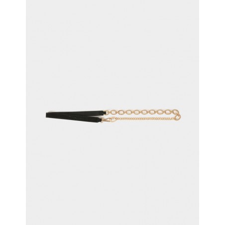 CINTURON CADENA CON PIEL SINTETICA DE MUJER MORGAN 