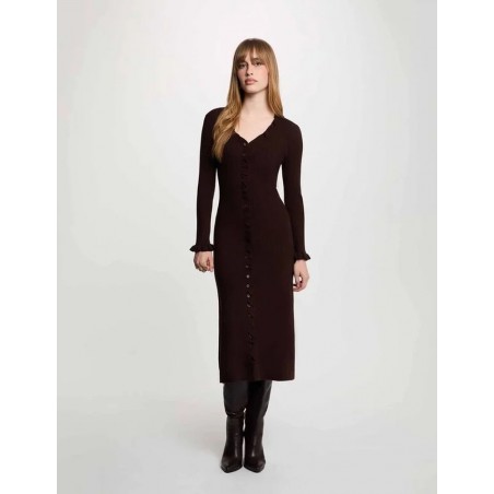 VESTIDO LARGO PUNTO DE MUJER MORGAN 