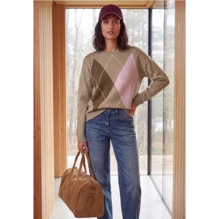 JERSEY CUELLO REDONDO ROMBOS DE MUJER CECIL 