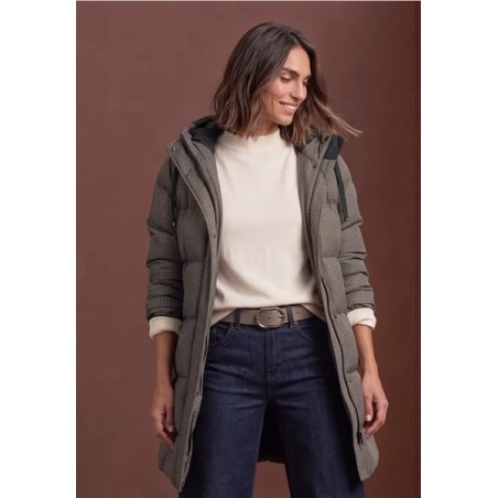 PLUMON LARGO CUADRITOS DE MUJER STREET ONE 