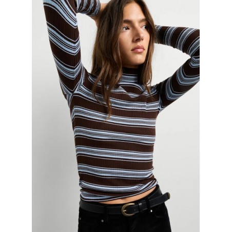 CAMISETA CANALE CUELLO ALTO DE MUJER PEPE JEANS 