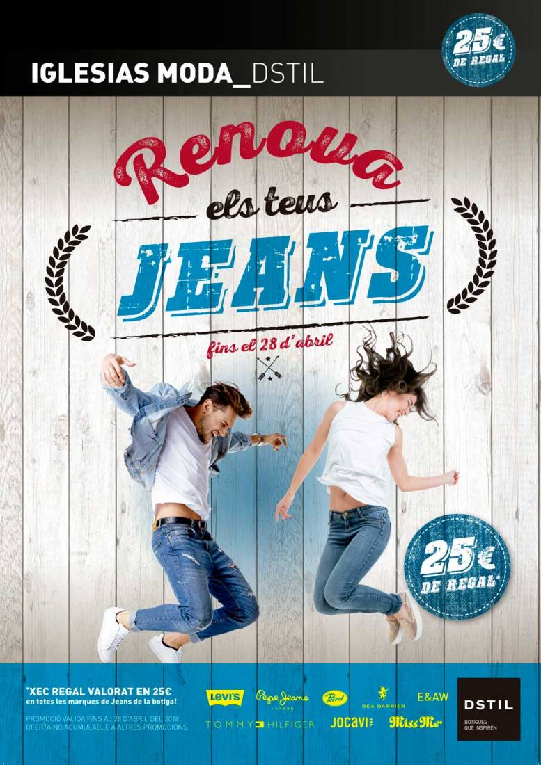RENOVA els teus JEANS : Aconseguiràs 25€ de Regal !!!