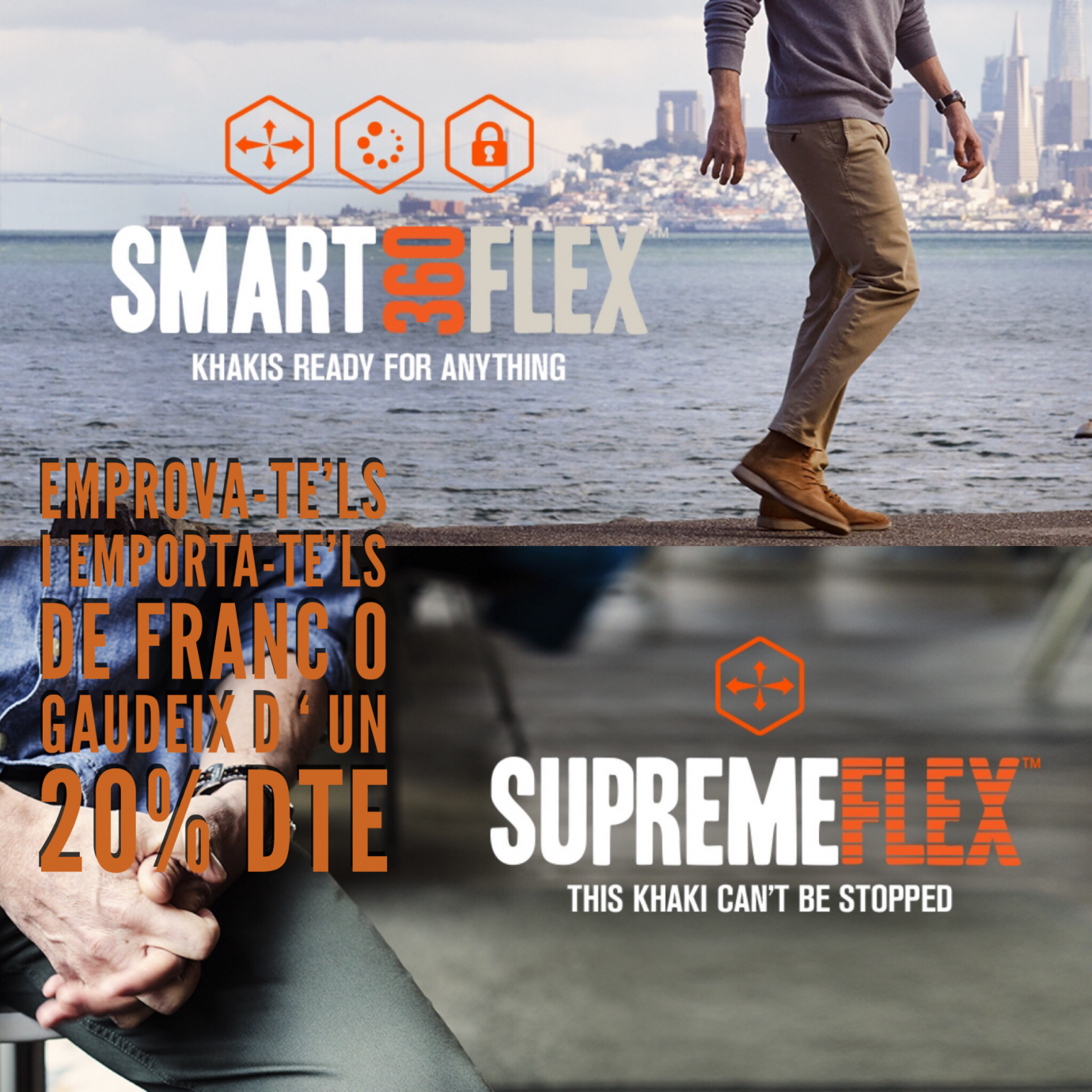 PROMO DOCKERS : Emprova't els nous SMART FLEX i SUPREME FLEX de DOCKERS ... PODRÀN SER DE FRANC o gaudeix d'un 20% de descompte