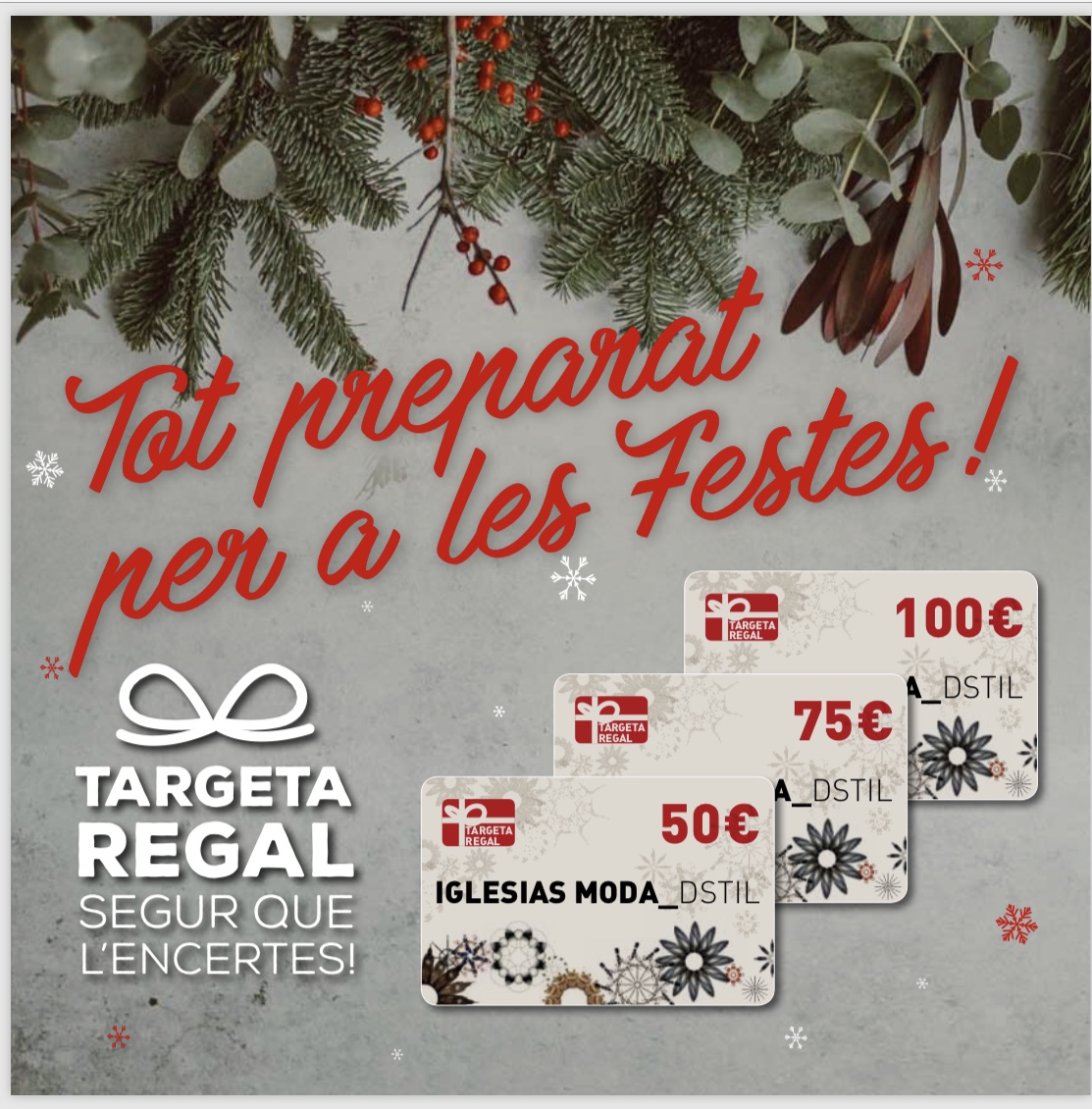 TARGETA REGAL IGLESIASMODA_DSTIL : Segur que l'encertes !!!