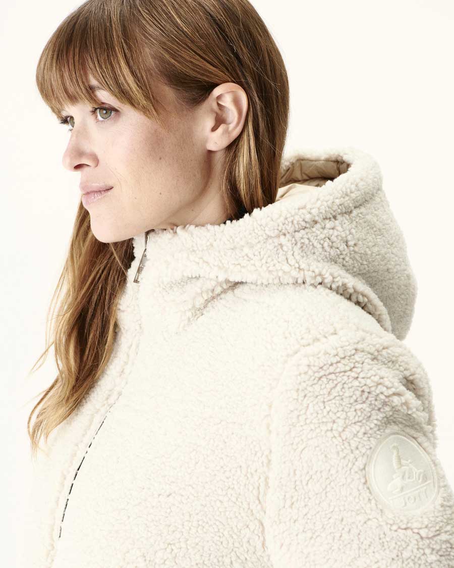 ABRIGA’T amb el peluix de plomes reversible by JOTT
