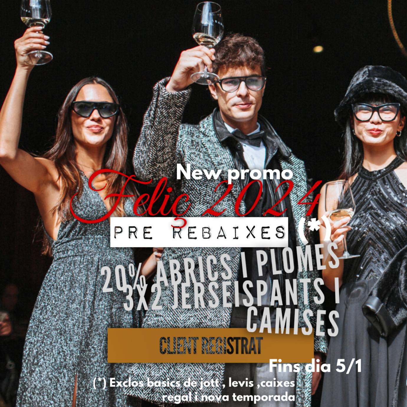 Promo FELIÇ 2024✨🥂 PreRebaixes: 3×2 & 20% de descompte en plomes i abrics ⭐️