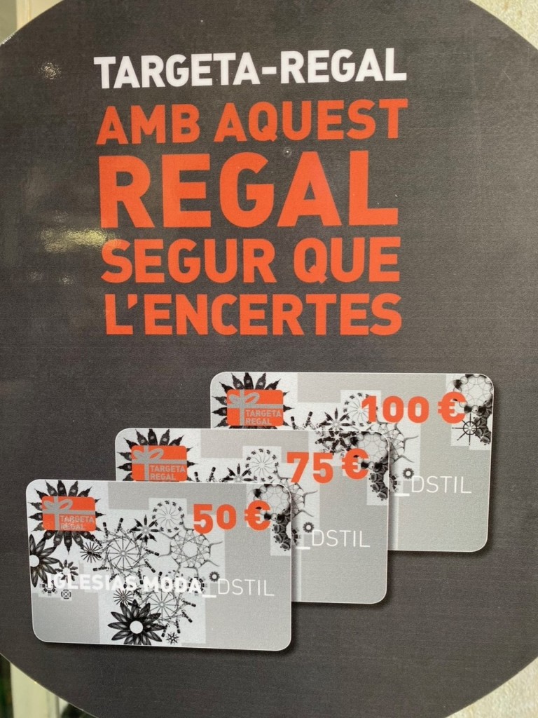 Targeta regal Iglesias Moda Dstil Manresa Xmas 2023 - Nadals