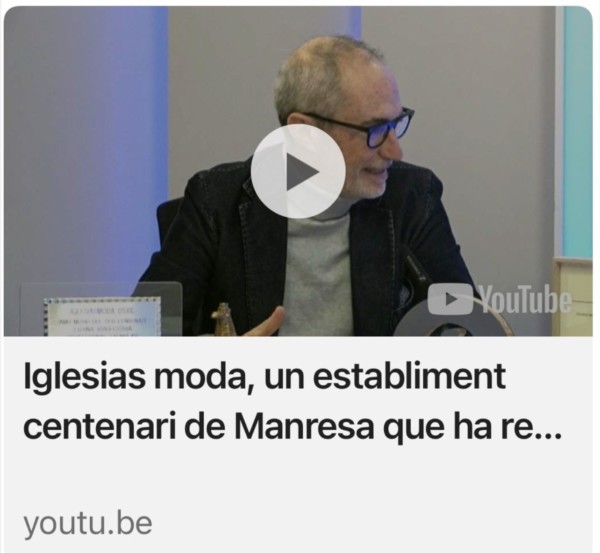 Entrevista TV Canal Taronja 📺💯🏆 IGLESIASMODA_DSTIL