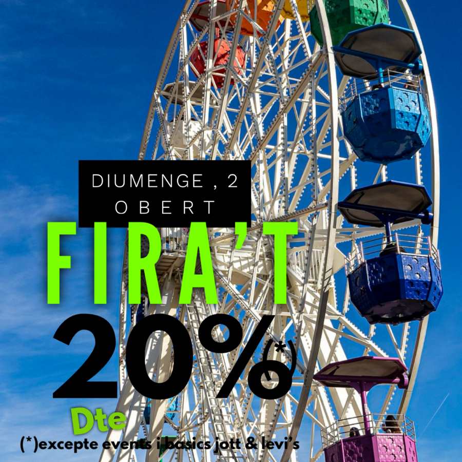 🎯Promo FIRAT 🎡: 20% dte, DIUMENGE,2 OBERT