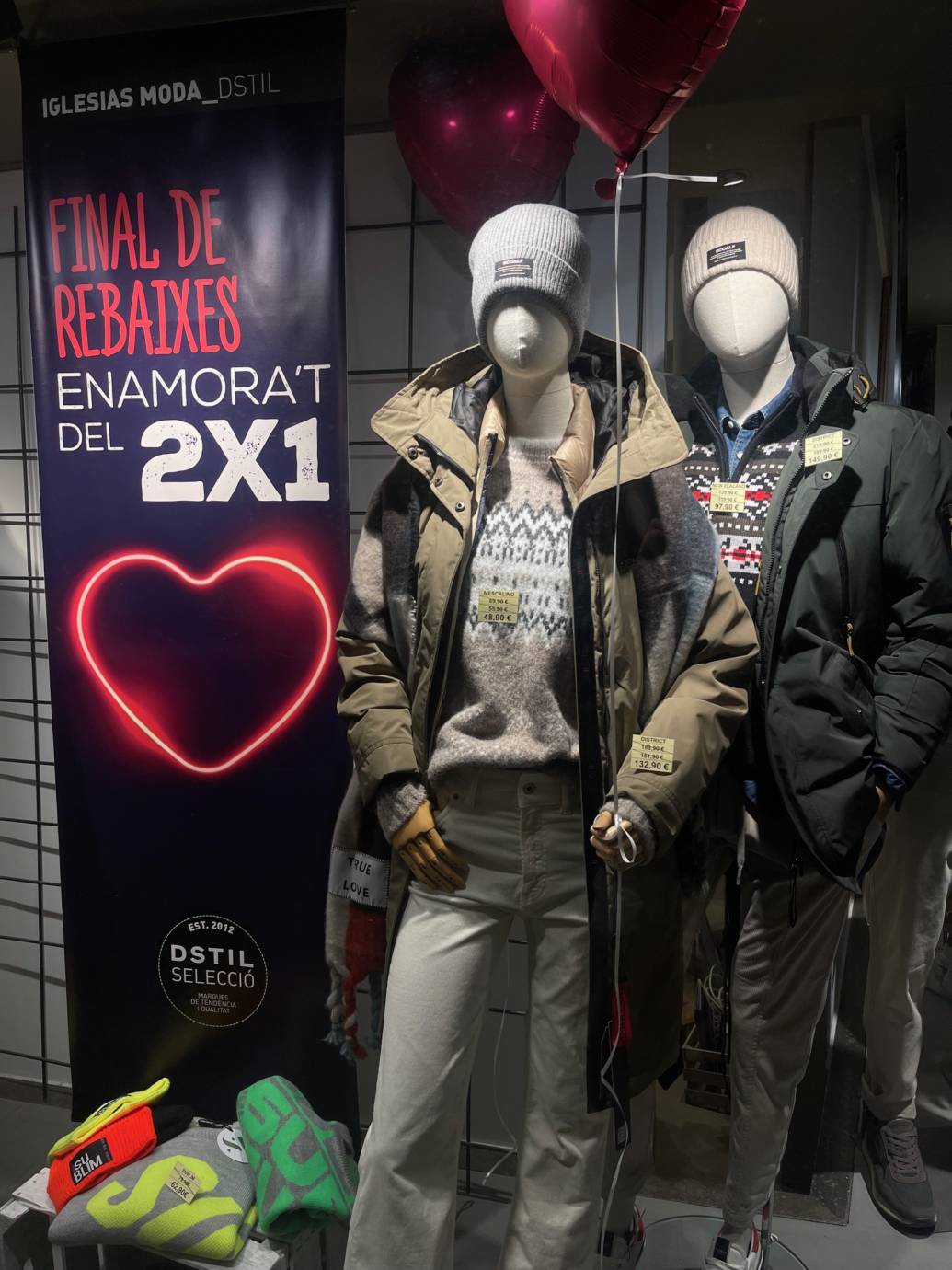 ENAMORA’T DEL 2x1 💘🎯 Gaudeix de Sant Valentí. La segona peça serà de franc!! 🥂❤