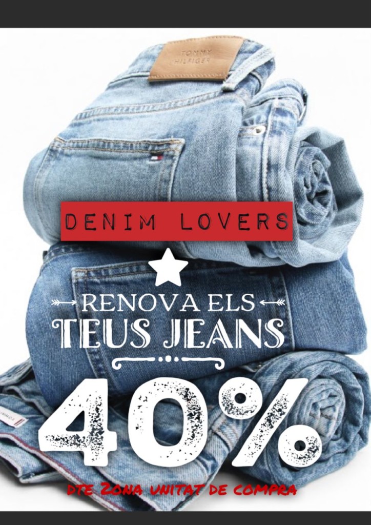  ULTIMS DIES PROMO JEANS 🎯👖⭐️ 40% de DESCOMPTE 2a. unitat. Descobreix els nous models: DENIM LOVERS ♥️ PROMO