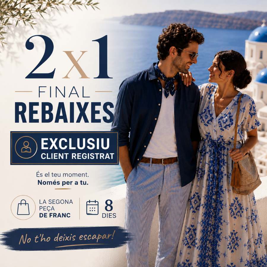 💙 Ja 2x1 EXCLUSIU: Gaudeix del FINAL REBAIXES: 8 dies només per a Clients Registrats ⭐️