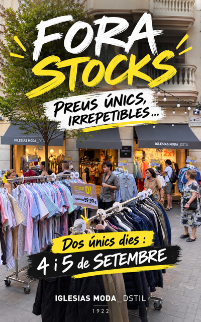 🔥JA DE FORA ESTOCKS ❣️PREUS ÚNICS I IRREPETIBLES. Dies 4 i 5 de SETEMBRE 🎯